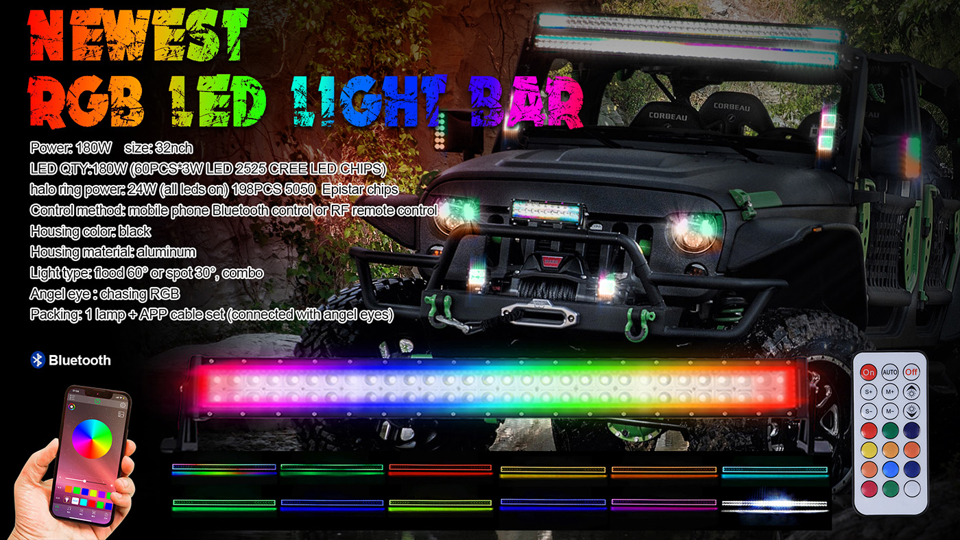 Illuminate Your Journey with the 180WRGB Light Bar (1)