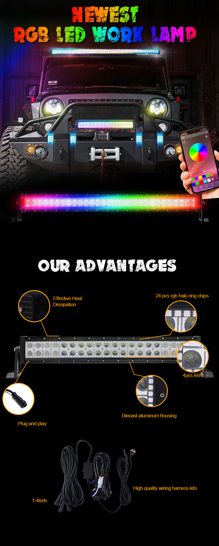 Illuminate Your Journey with the 180WRGB Light Bar (2)