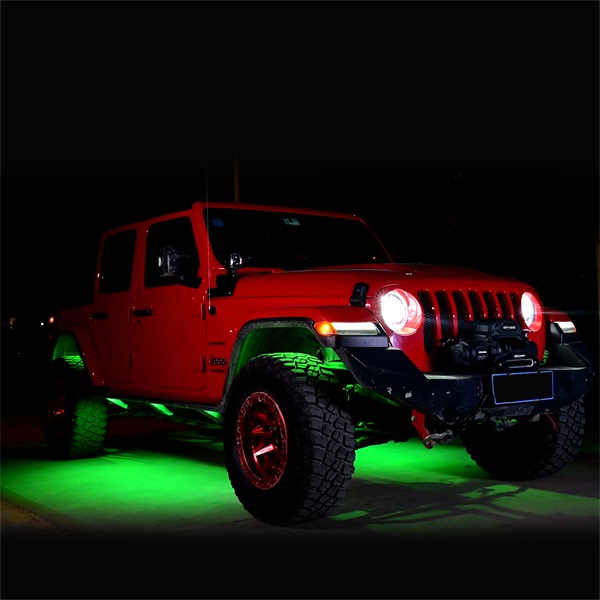 Illuminate Your Ride with the Ultimate 4 Pods RGB Rock Light Kit (1)